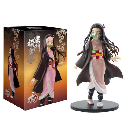 Anime Demon Slayer Kimetsu no Yaiba figure Kamado Tanjirou Action Figure Agatsuma Zenitsu Nezuko Warrior PVC Model Toys - The Real Droppshipping