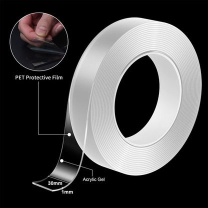 1-10M Nano Double Sided Tape Heavy Duty Transparent Adhesive Strips Strong Sticky Multipurpose Reusable Waterproof Mounting Tape - The Real Droppshipping