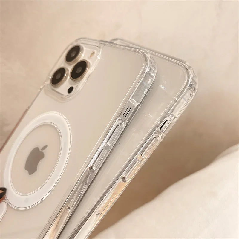 Original For Magsafe Magnetic Wireless Charging Case For iPhone 14 13 12 11 Pro Max Mini X XR XS 7 8 Plus SE HD Clear Hard Cover - The Real Droppshipping