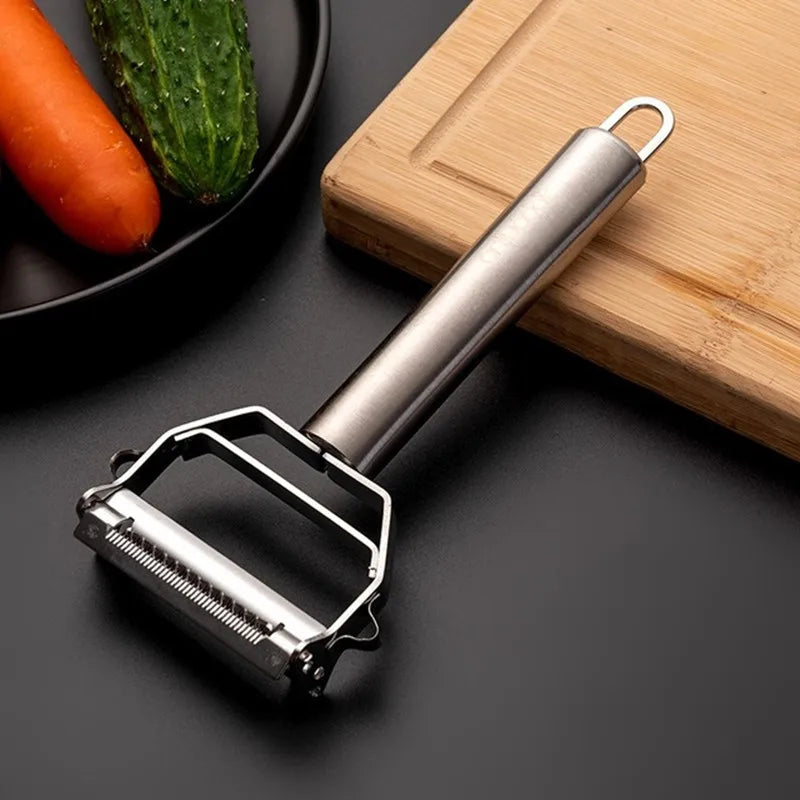 Kitchen Vegetable Peeler Stainless Steel Melon Planer Double-Head Peeler Household Multiple-Function Fruit And Vegetable Peeler - The Real Droppshipping