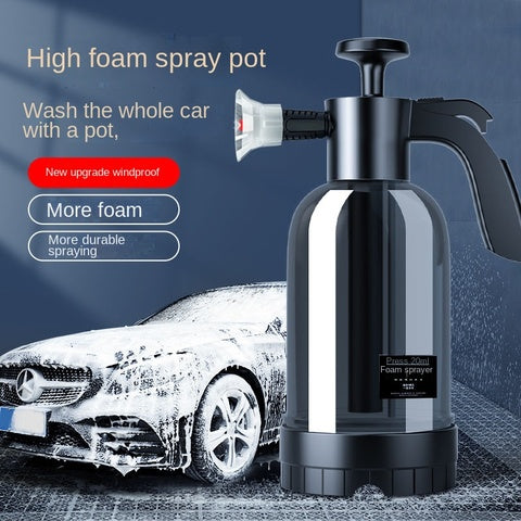 2L Hand Pump Foam Sprayer with 3 Types of Nozzle Hand Pneumatic Foam Cannon Snow Foam Car Wash Spray Bottle Car Window Cleaning - The Real Droppshipping