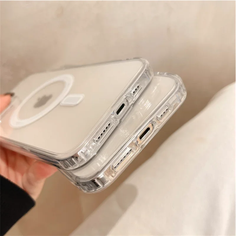 Original For Magsafe Magnetic Wireless Charging Case For iPhone 14 13 12 11 Pro Max Mini X XR XS 7 8 Plus SE HD Clear Hard Cover - The Real Droppshipping