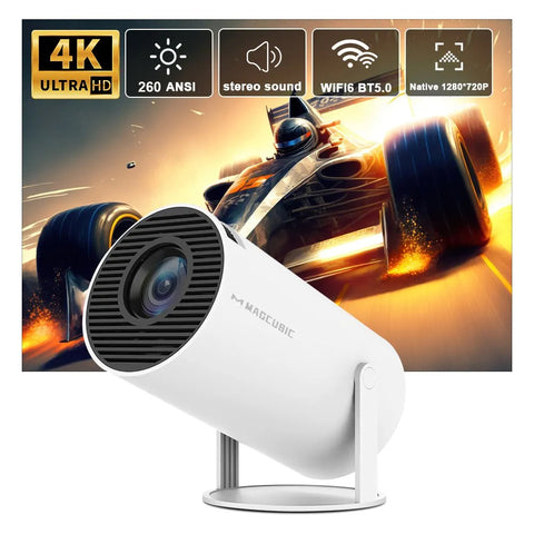 Magcubic Projector HY300 PRO 4K Android 11 Dual Wifi6 260ANSI Allwinner H713 BT5.0 1080P 1280*720P Home Cinema Outdoor Projetor - The Real Droppshipping