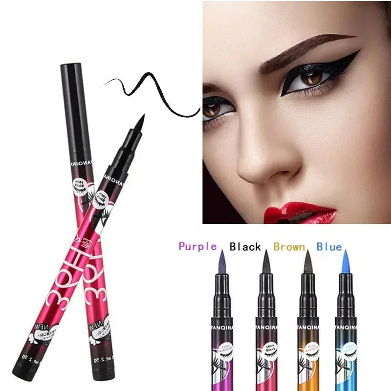 Black Liquid Eyeliner Waterproof Eyeliner Pencil 36H Long-Lasting Liquid Eye Liner Pen Quick-Dry No Blooming Cosmetics Tool - The Real Droppshipping