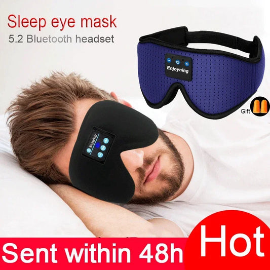 New 3D wireless music headphone sleep breathable smart eye mask Bluetooth headset call with mic for ios Android mac Dropshipping - The Real Droppshipping