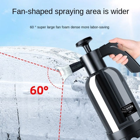 2L Hand Pump Foam Sprayer with 3 Types of Nozzle Hand Pneumatic Foam Cannon Snow Foam Car Wash Spray Bottle Car Window Cleaning - The Real Droppshipping