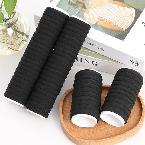 50/100pcs Black Hair Bands for Women Girls Hairband High Elastic Rubber Band Hair Ties Ponytail Holder Scrunchies Accessorie - The Real Droppshipping