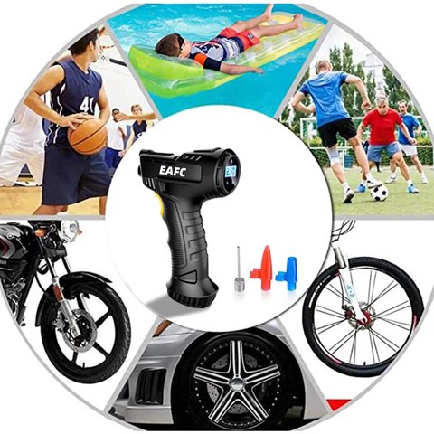 120W Handheld Air Compressor Wireless/Wired Inflatable Pump Portable Air Pump Tire Inflator Digital for Car Bicycle Balls - The Real Droppshipping