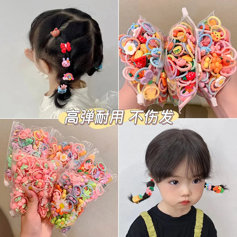 Children's Rubber Band Does Not Hurt The Hair Elastic Good Girl Baby Head Rope Small Tie Hair Chirp Scrunchies Headdress - The Real Droppshipping