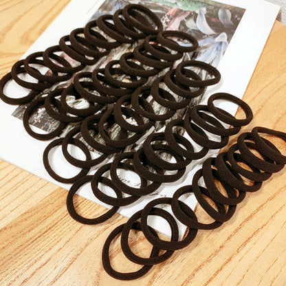 50/100pcs Black Hair Bands for Women Girls Hairband High Elastic Rubber Band Hair Ties Ponytail Holder Scrunchies Accessorie - The Real Droppshipping