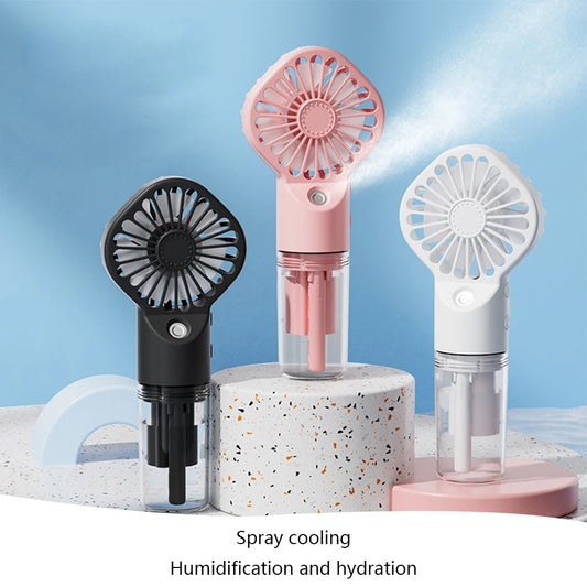 Handheld Mini Air Conditioner USB Rechargeable Portable Humidifier Mist Cooler Cooling Spray Humidifier Fan for Home/Office/Dorm - The Real Droppshipping