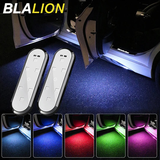 BLALION Car Door Lights LED Welcome Light Magnetic Control USB Charging Auto Open Door Safe Anti-collision Emergency Signal Lamp - The Real Droppshipping