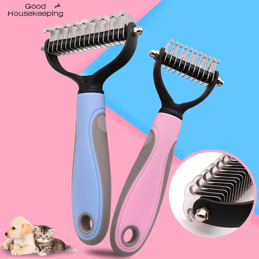 Pets Fur Knot Cutter Dog Grooming Shedding Tools Pet Cat Hair Removal Comb Brush Double sided Pet Products Suppliers - The Real Droppshipping