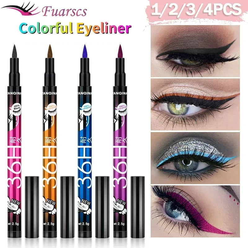 Black Liquid Eyeliner Waterproof Eyeliner Pencil 36H Long-Lasting Liquid Eye Liner Pen Quick-Dry No Blooming Cosmetics Tool - The Real Droppshipping